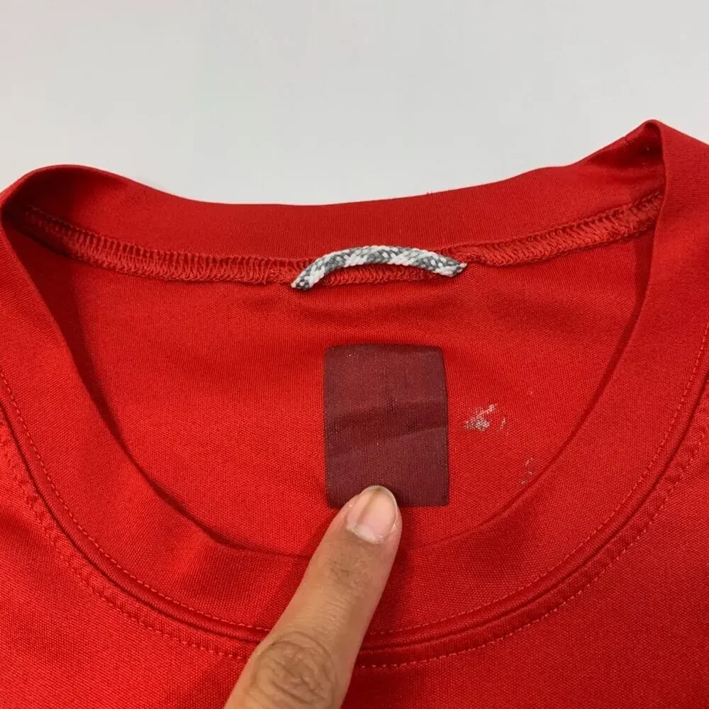 The North Face T Shirt Men L Large Red Black VaporWick Breathable Running Hiking